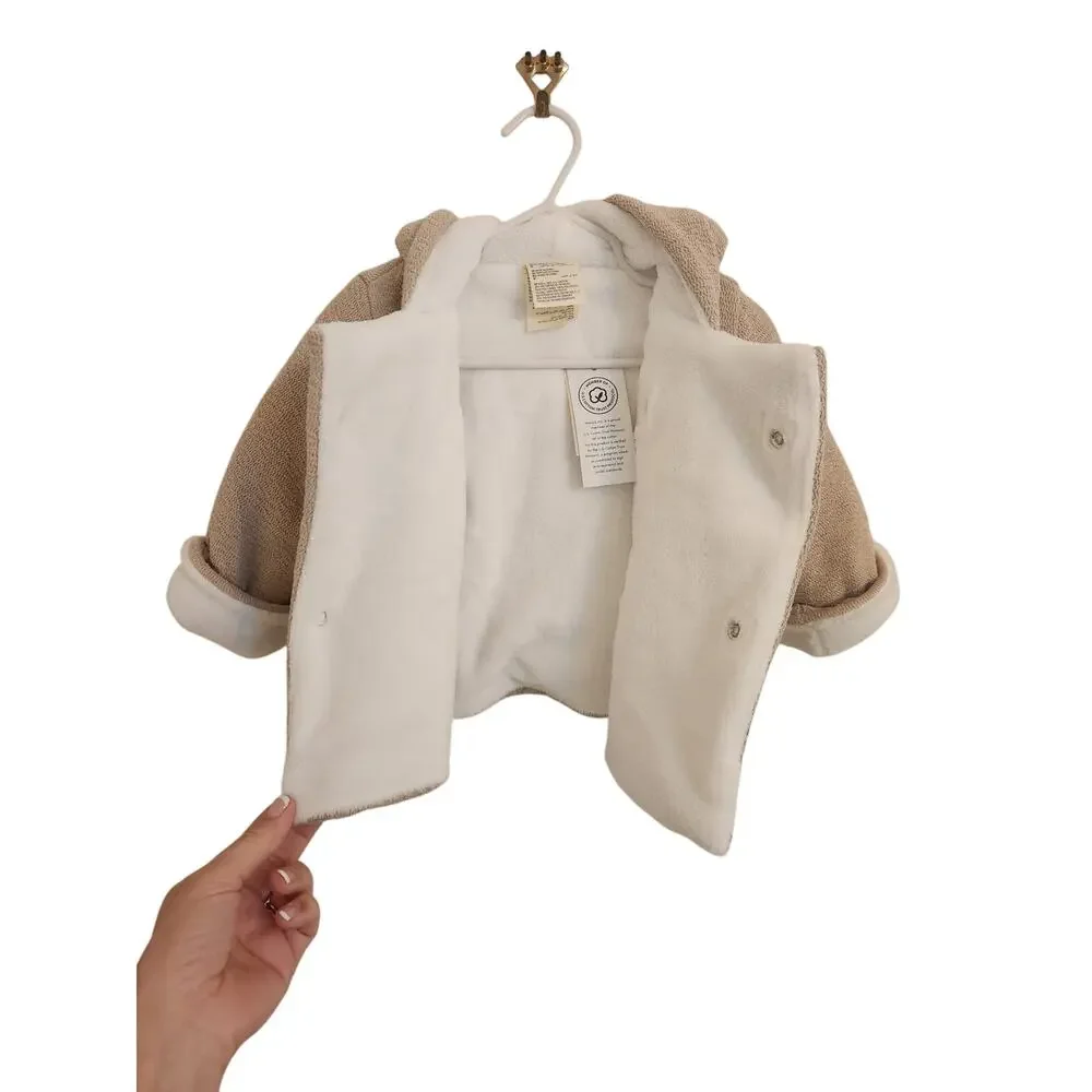 NWT First Impressions Unisex Faux Sherpa Lined Hooded Jacket 6-9 Months